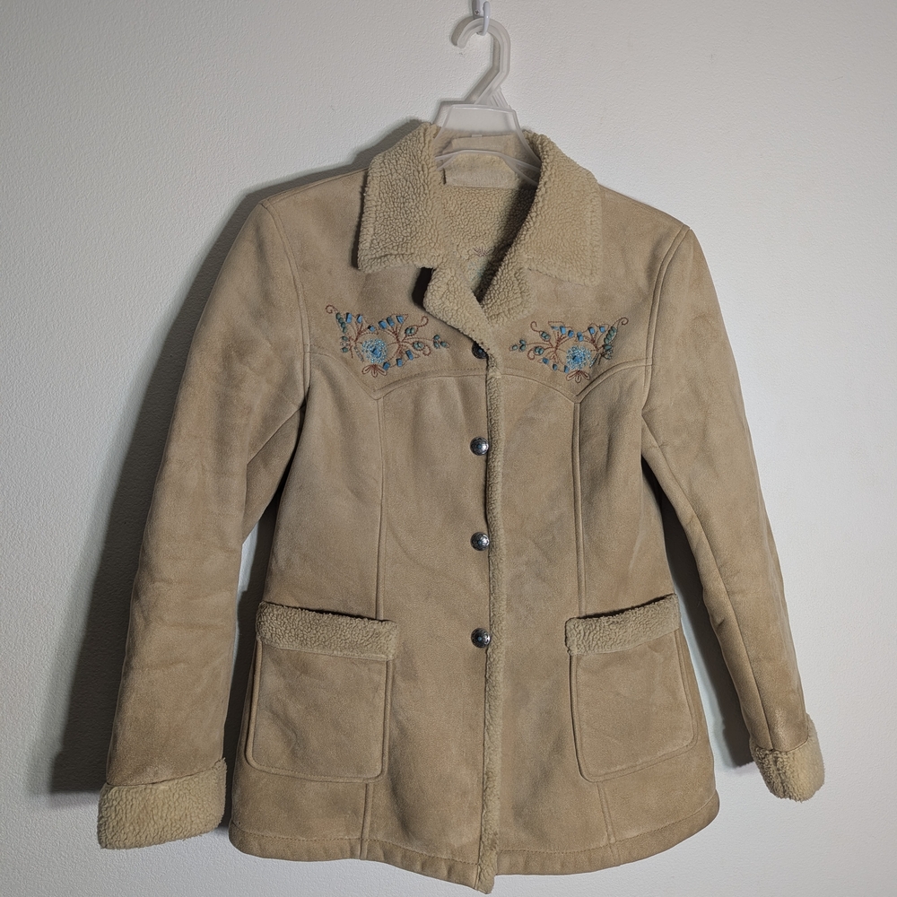 Cripple Creek Women's Sherpa Coat Penny Lane Turquoise Western Ranch Barn Medium